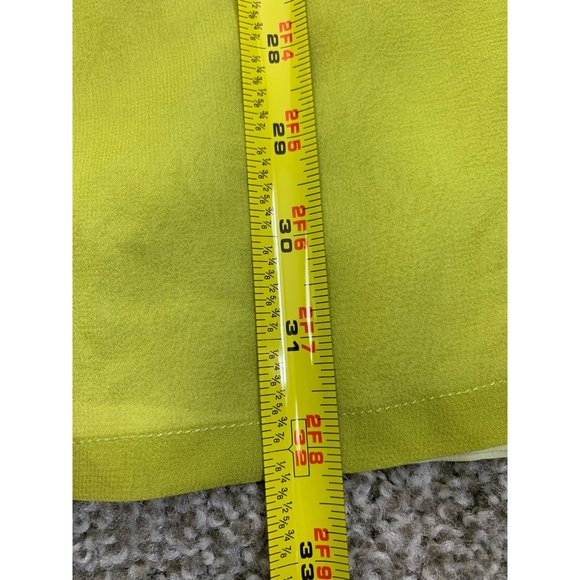 Beau Bois Silk Chartreuse Polka Dot Artsy Dress L - Picture 10 of 12